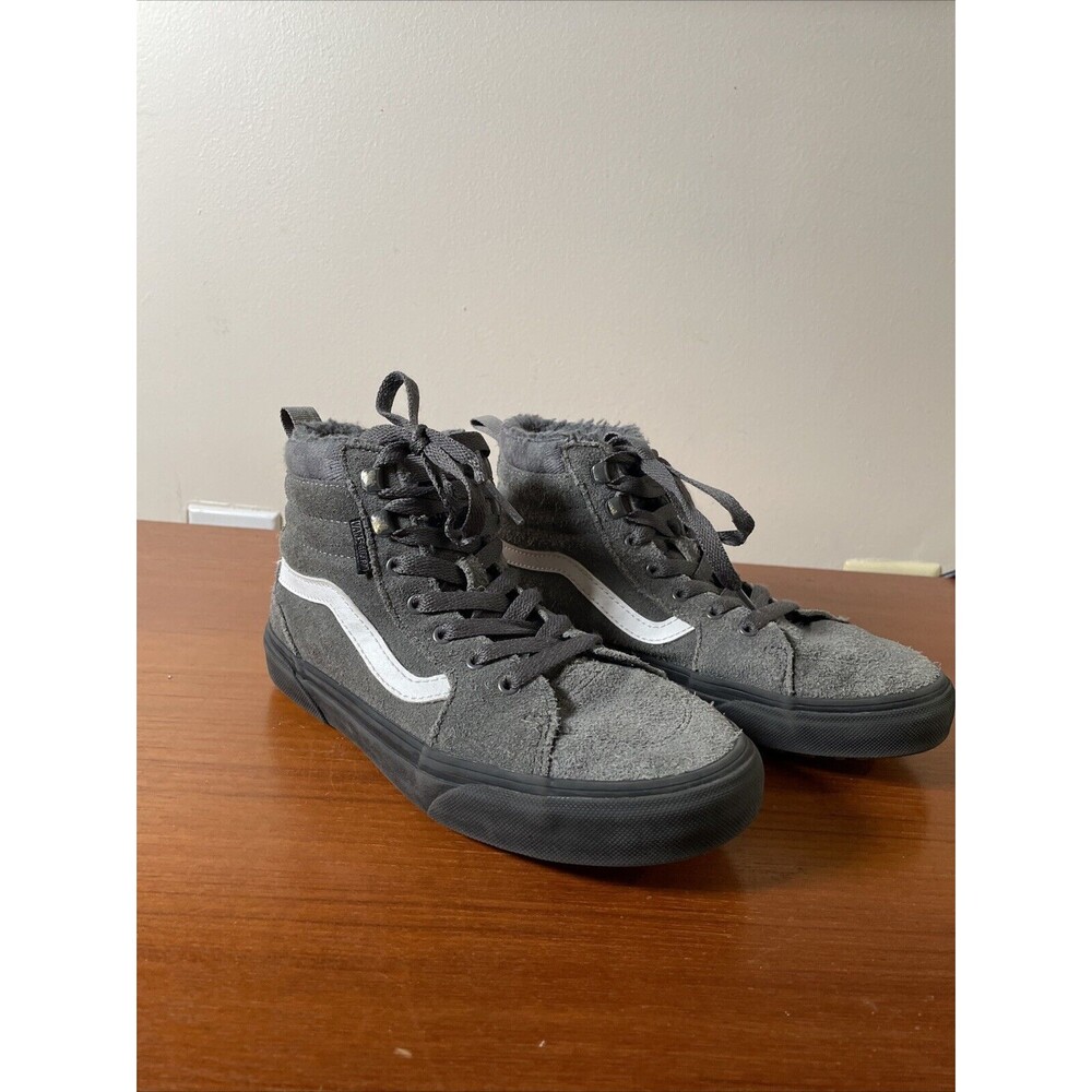 Vans Filmore Hi Van Sherpa Suede Hi Top Shoes Boys Size 3 Pewter Gray